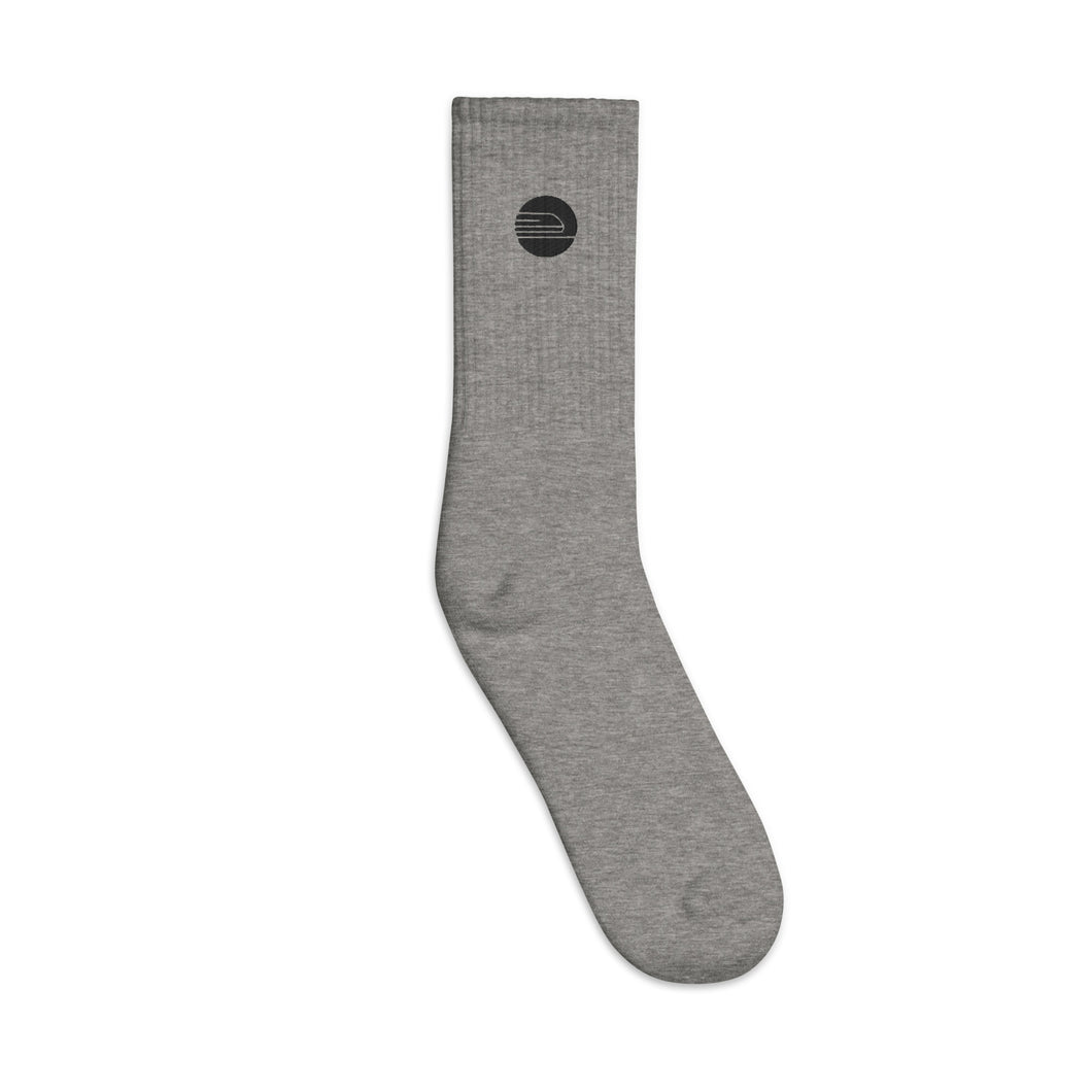 Embroidered Socks | Grey