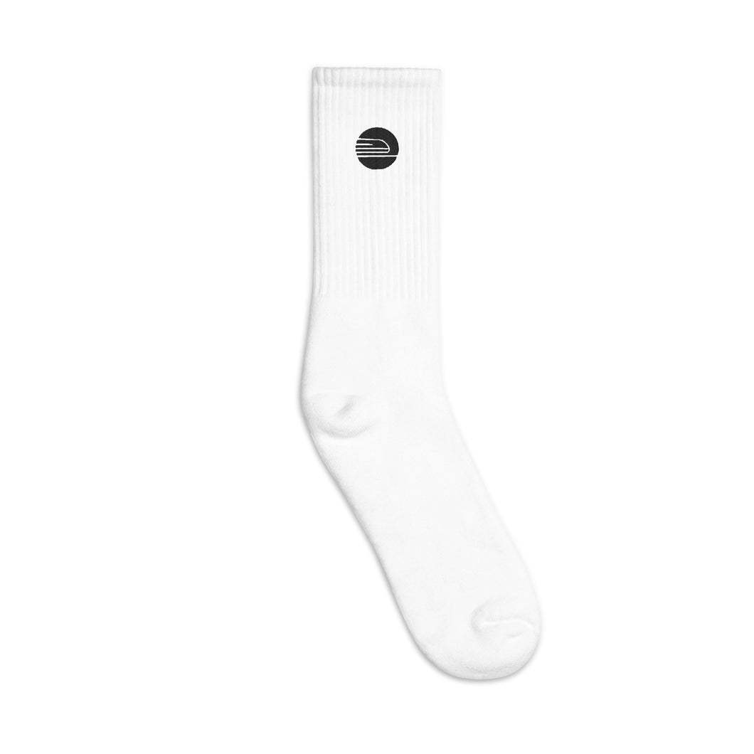 Embroidered Socks | White